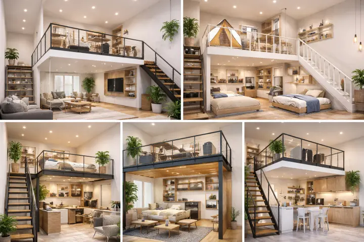 Mezannine Ruang Rumah Estetik di Alam Sutera